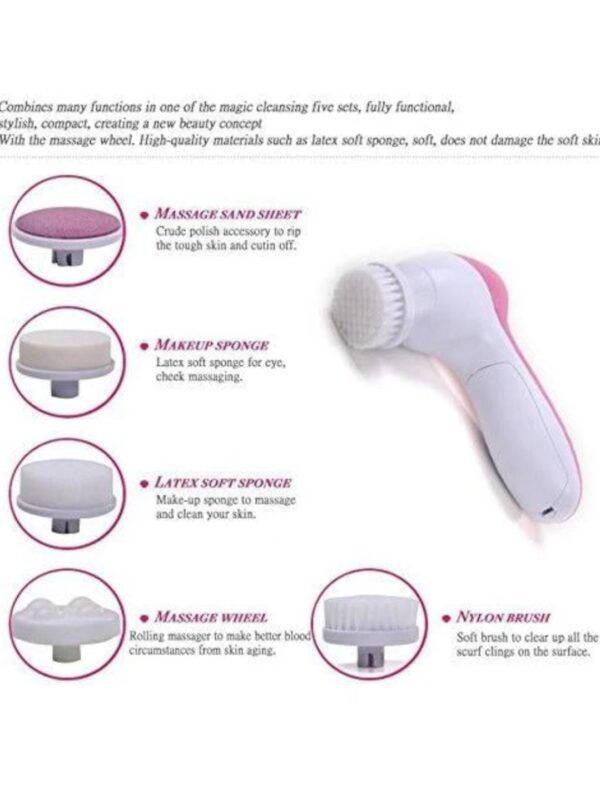 5 in 1 smoothing body & facial massager (pink)