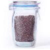 reusable airtight seal plastic food storage mason jar zipper (1000ml)