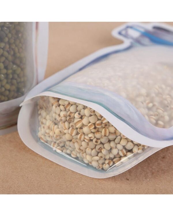 reusable airtight seal plastic food storage mason jar zipper (1000ml)