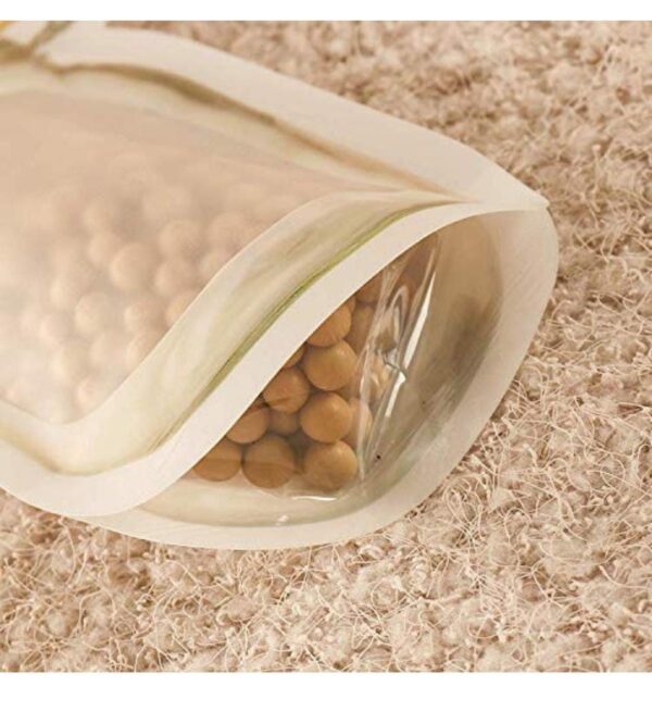 reusable airtight seal plastic food storage mason jar zipper (1000ml)
