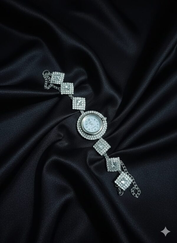 silver diamond watch for women and girls