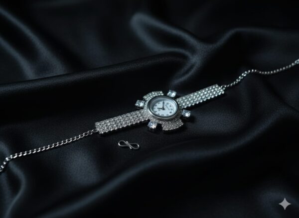 silver diamond watch for women and girls