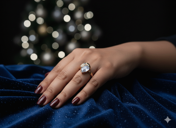 fancy single stone ring for women's
